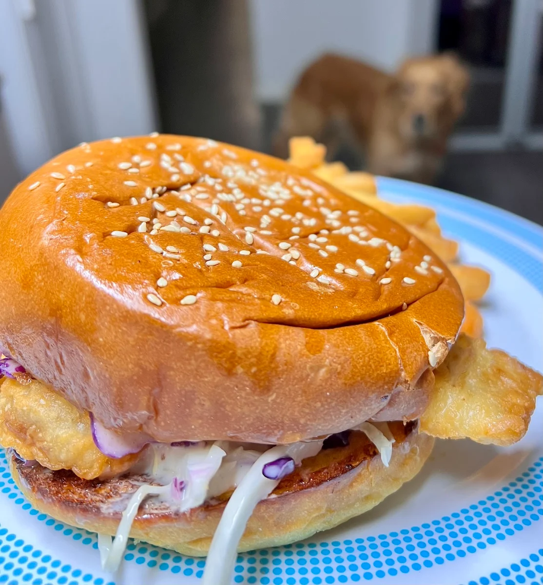 Battered Fish, Flames Burgers and Grill (Clarkson)