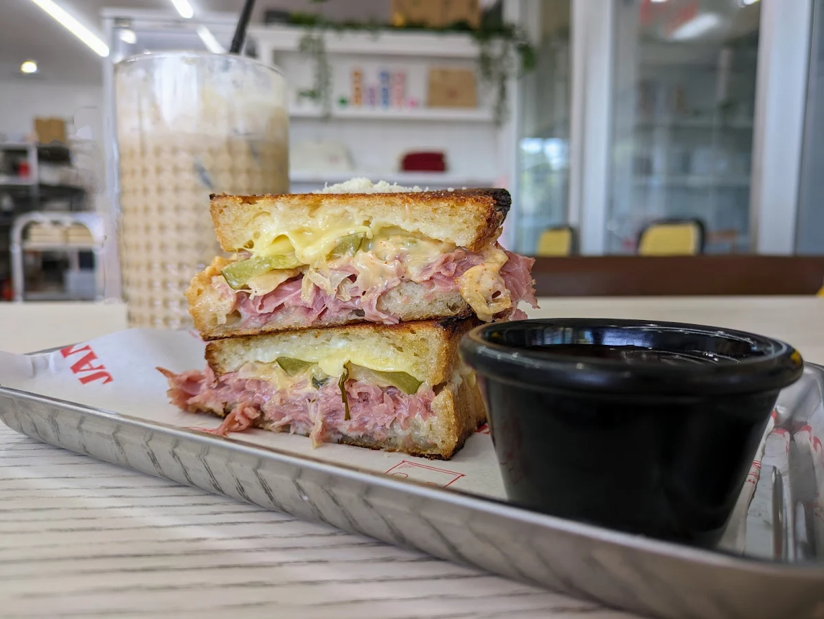 Ham & Cheese Toast & Chips, Janus Deli Molendinar