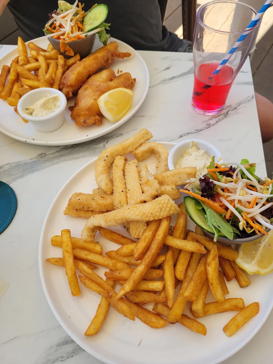 Fish and Chips and Salt and Pepper Calamari