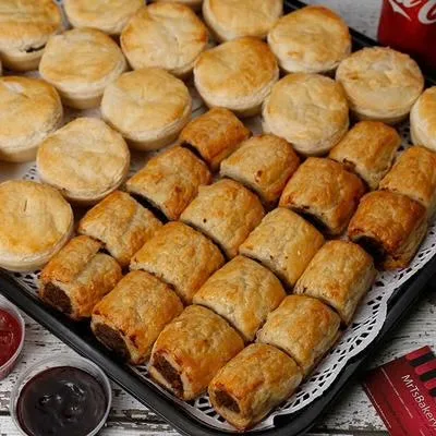 Daily Fresh Baked Selection of Pies Pasties & Sausage Rolls