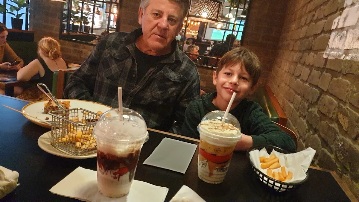 New Yorker and Mini Burger Fries and Chocolate Milkshake