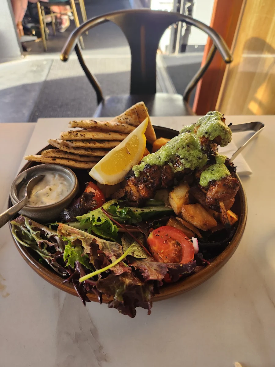 Chicken Souvlaki Platter