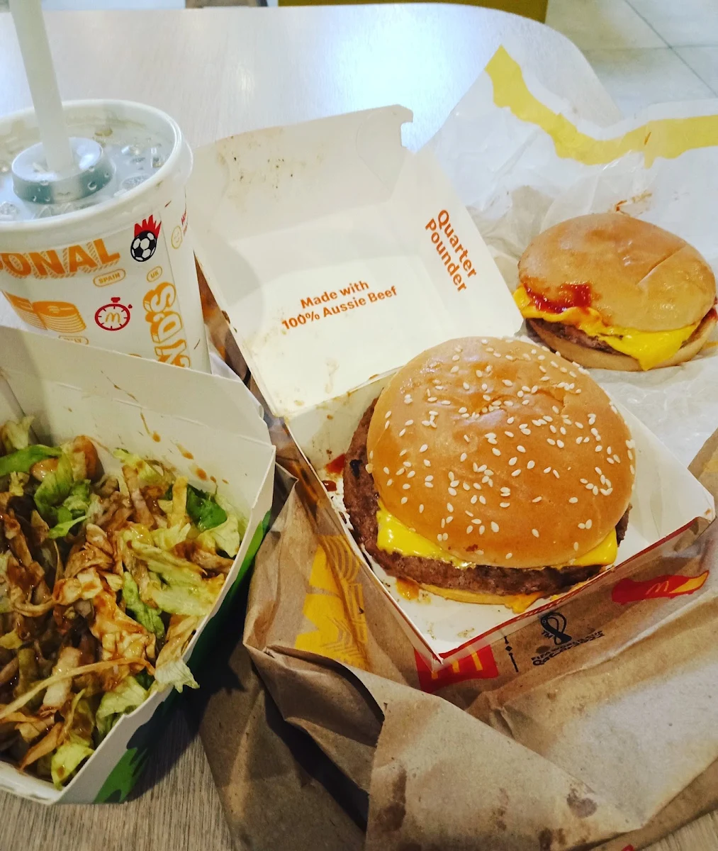 Small Big Mac Meal Cheese Burger Custard-Rasberry Pie Caramel Sundae