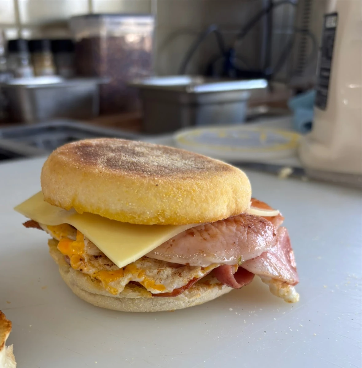 Egg & Bacon Muffin, Langwarrin Fish & Chips