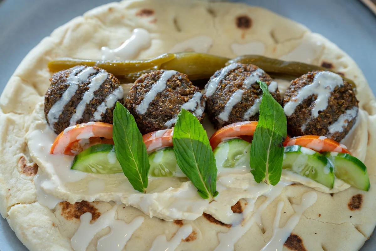 Deconstructed Falafel Sandwich