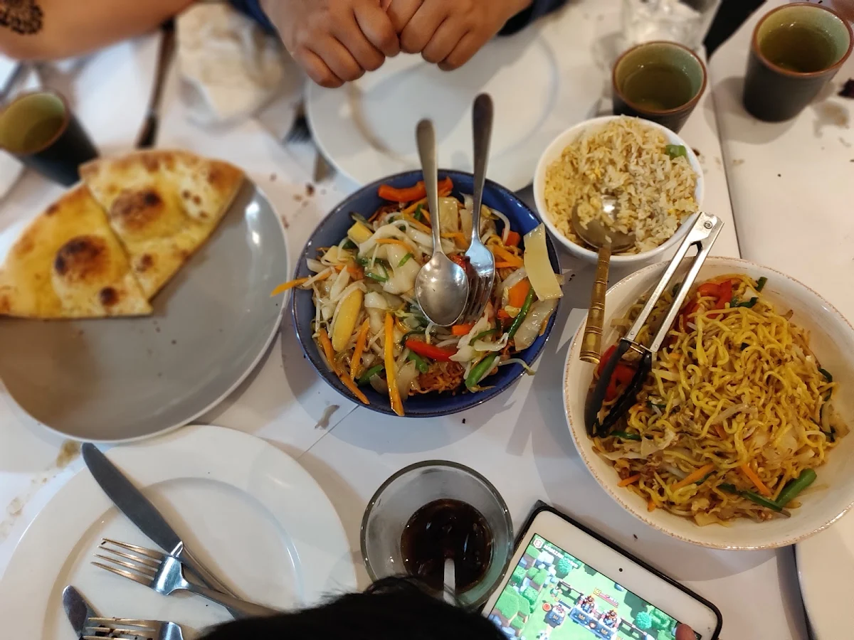 Garlic Bread Egg Fried Rice Fridge Noodles