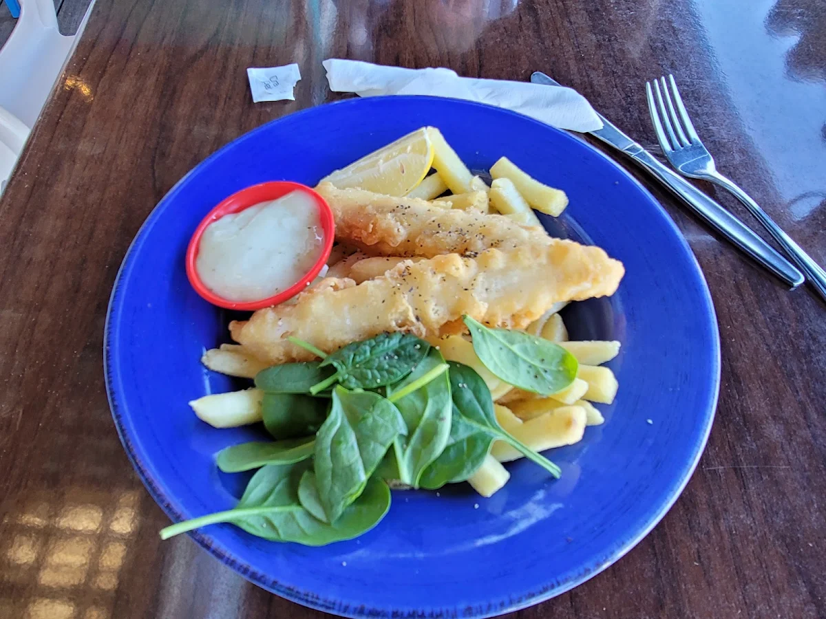 Flathead with Chips, Bella's Chit Chat Cafe