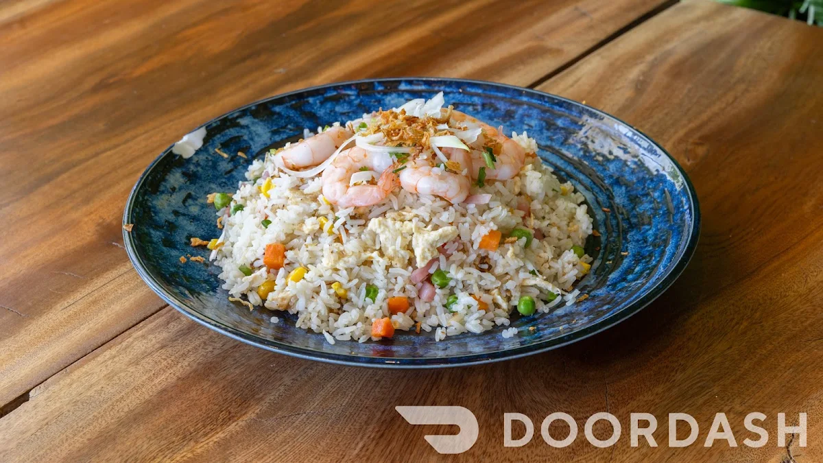 King Prawn Fried Rice Corn Pea Carrot and Prawn