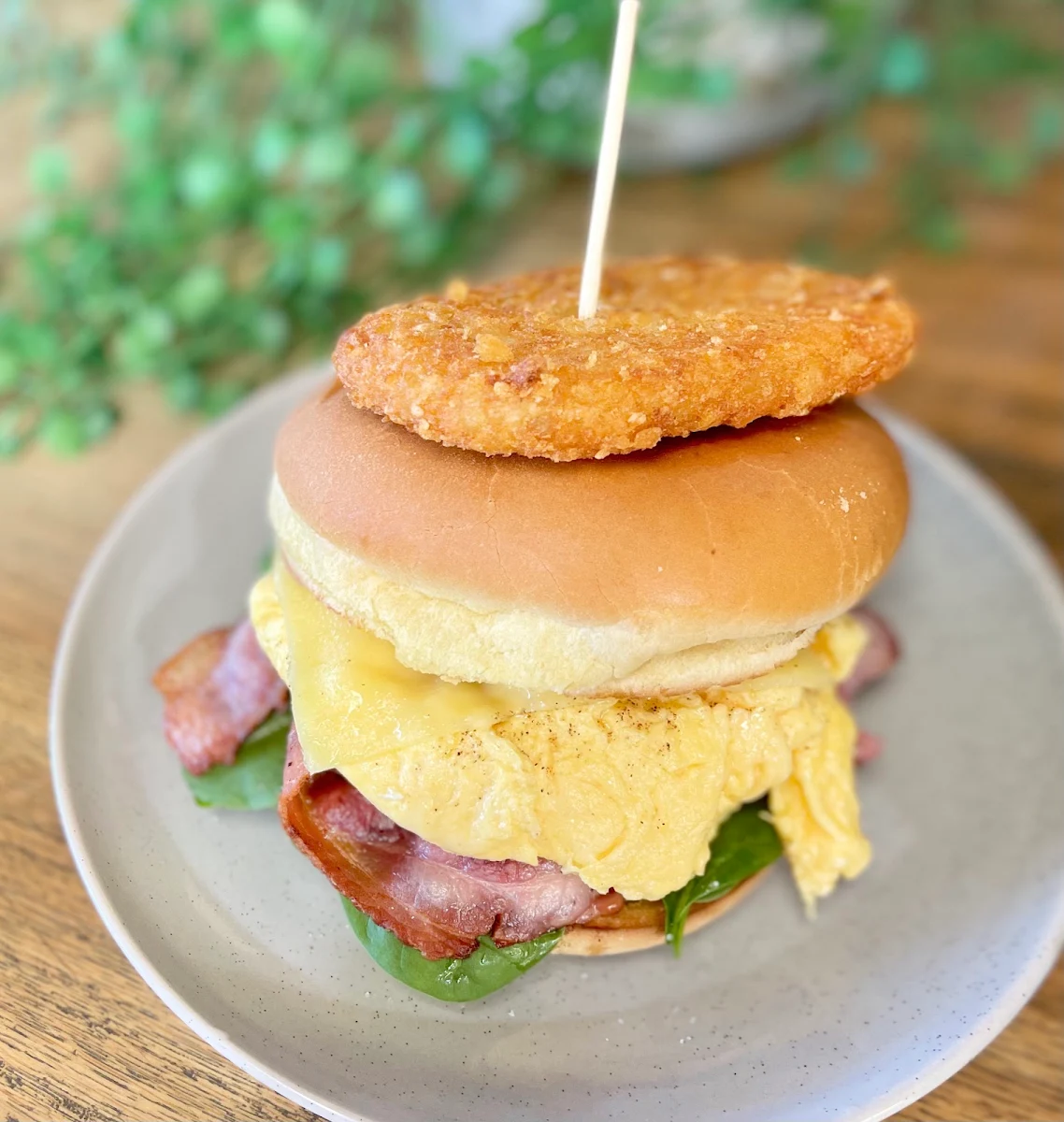 Bacon & Egg Burger, Garden Terrace Cafe