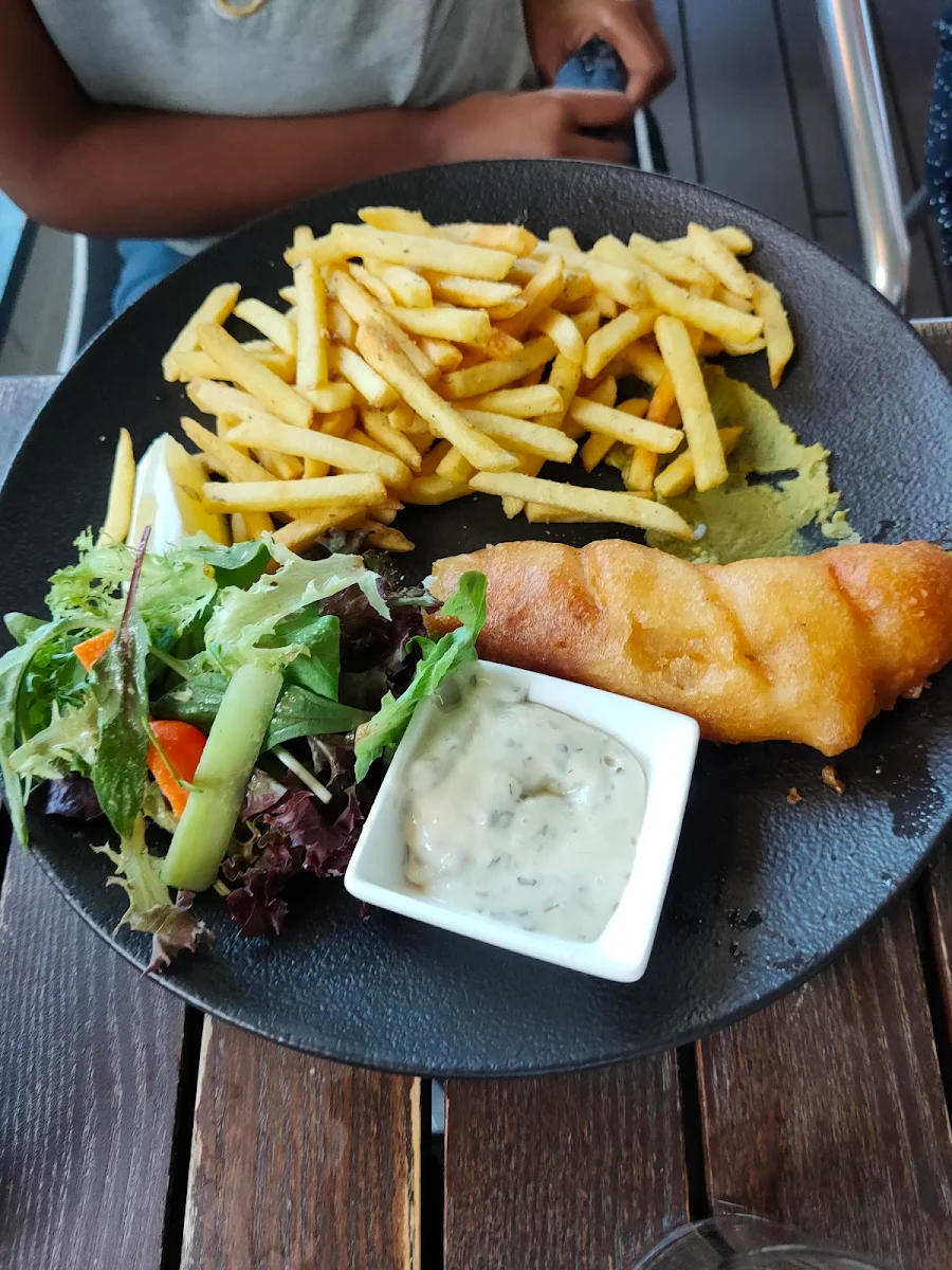 Fish and Chips with Salads