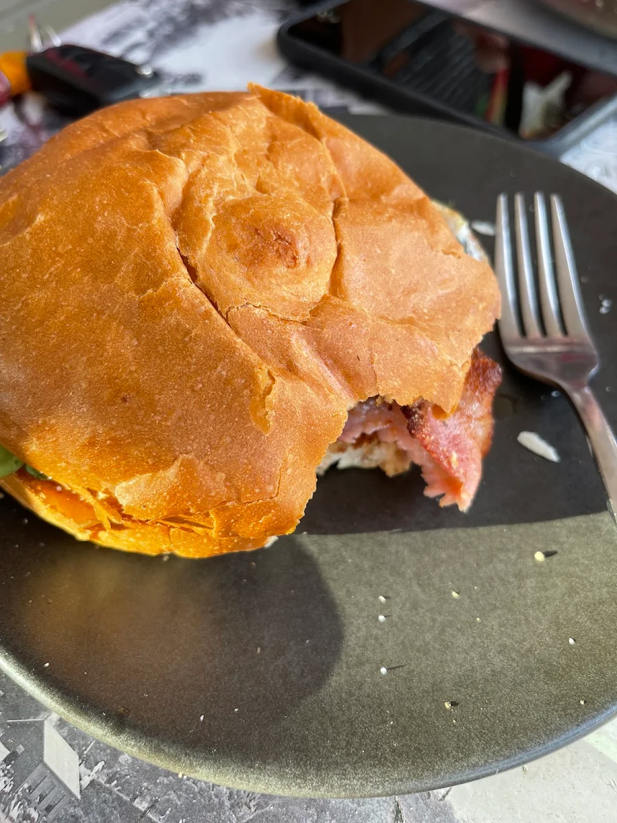 Egg and Bacon Burger