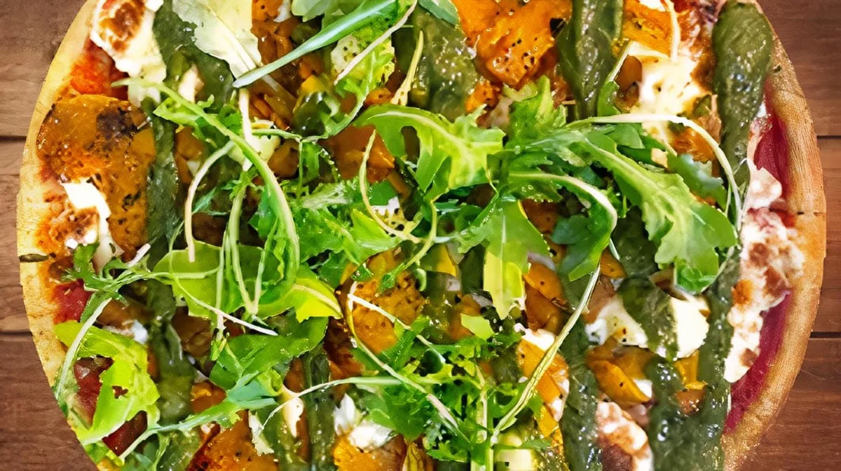 Pumpkin Rocket Pesto, Chili Jam Pizza