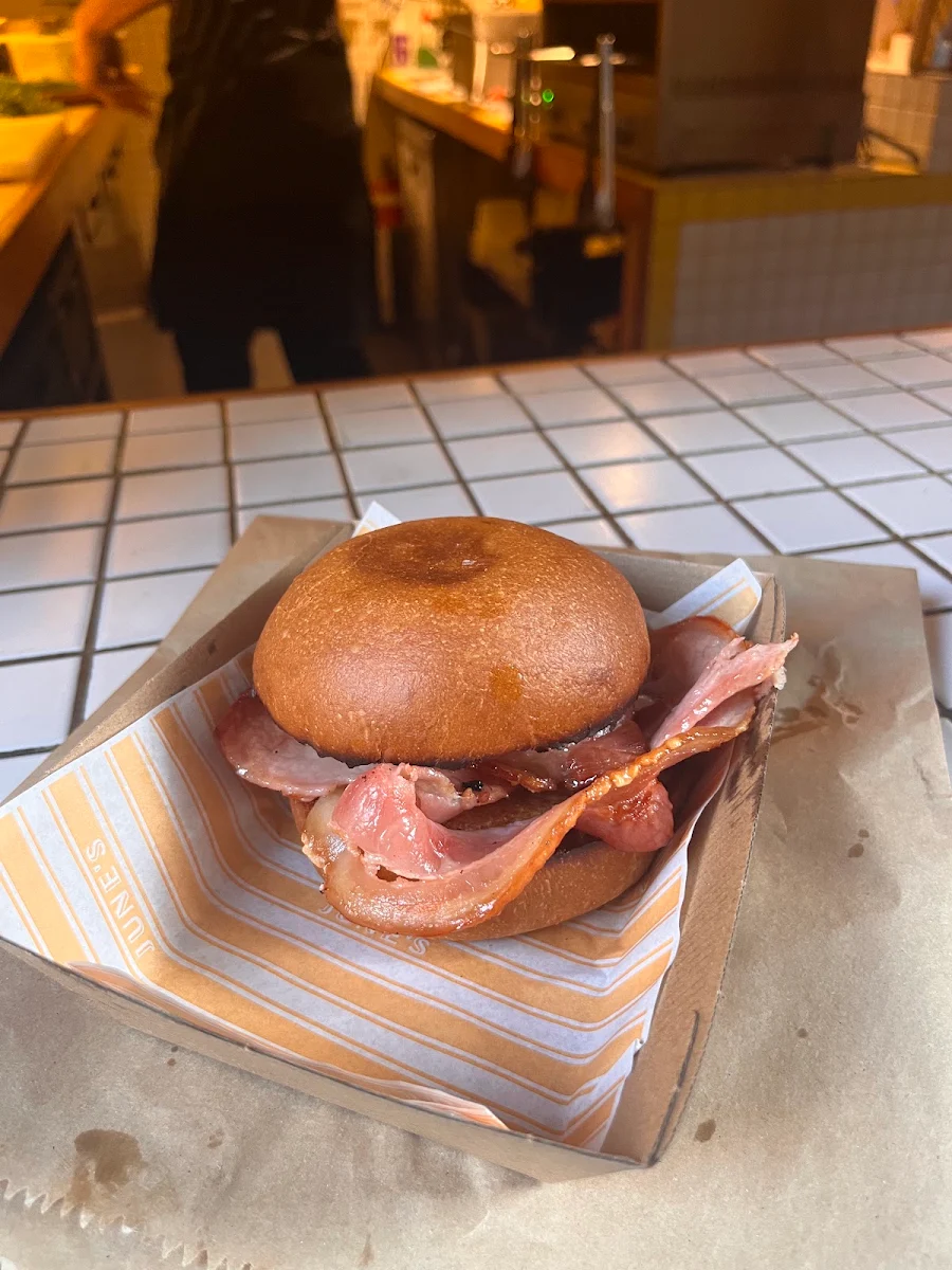 Bacon Roll, June's Cafe Wynyard