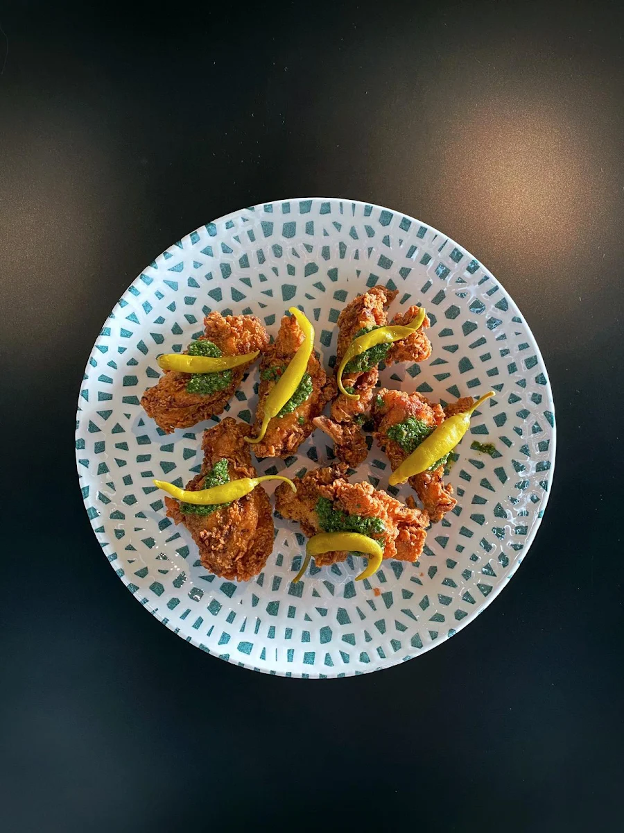 Fried Chicken with Chimichurri and Guindillas
