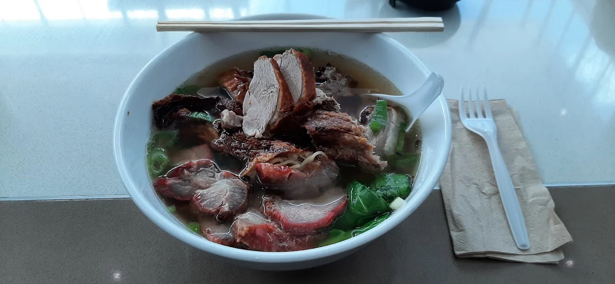 BBQ Duck and BBQ Pork Noodle Soup