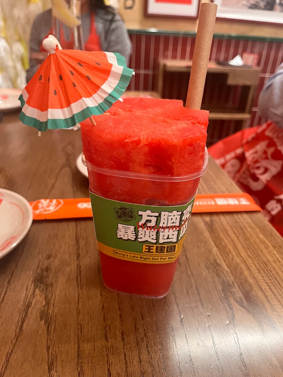 Watermelon Smoothie with Real Block