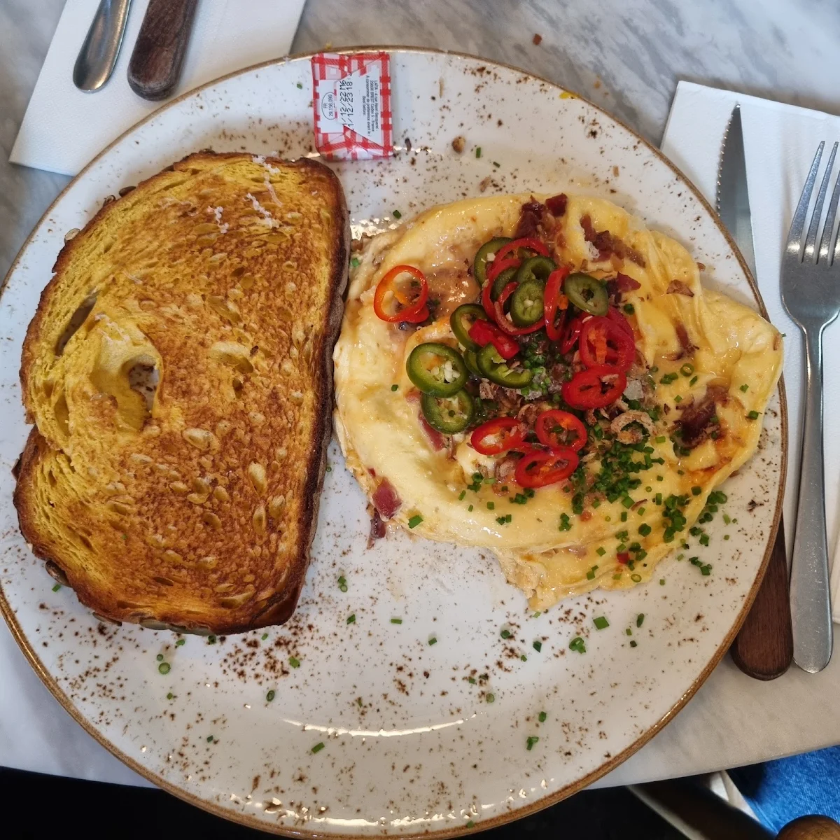 Chilli Scrambled Eggs, Rustica Sourdough