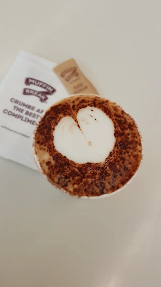 Mocha, Muffin Break Adelaide Airport