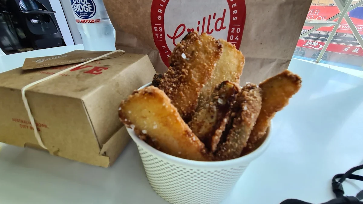 Zucchini Chips, Grill'd Burgers - Melbourne Emporium
