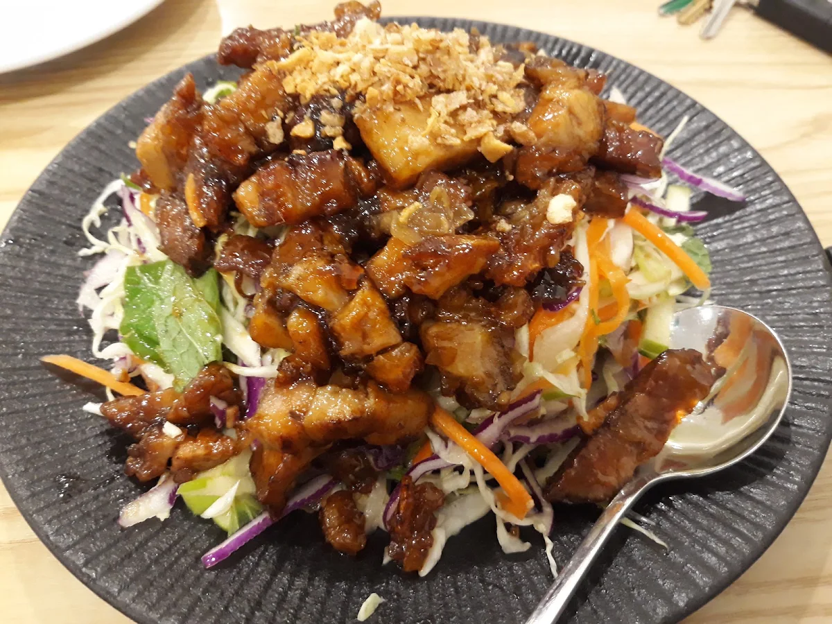 Sticky Pork Belly Salad