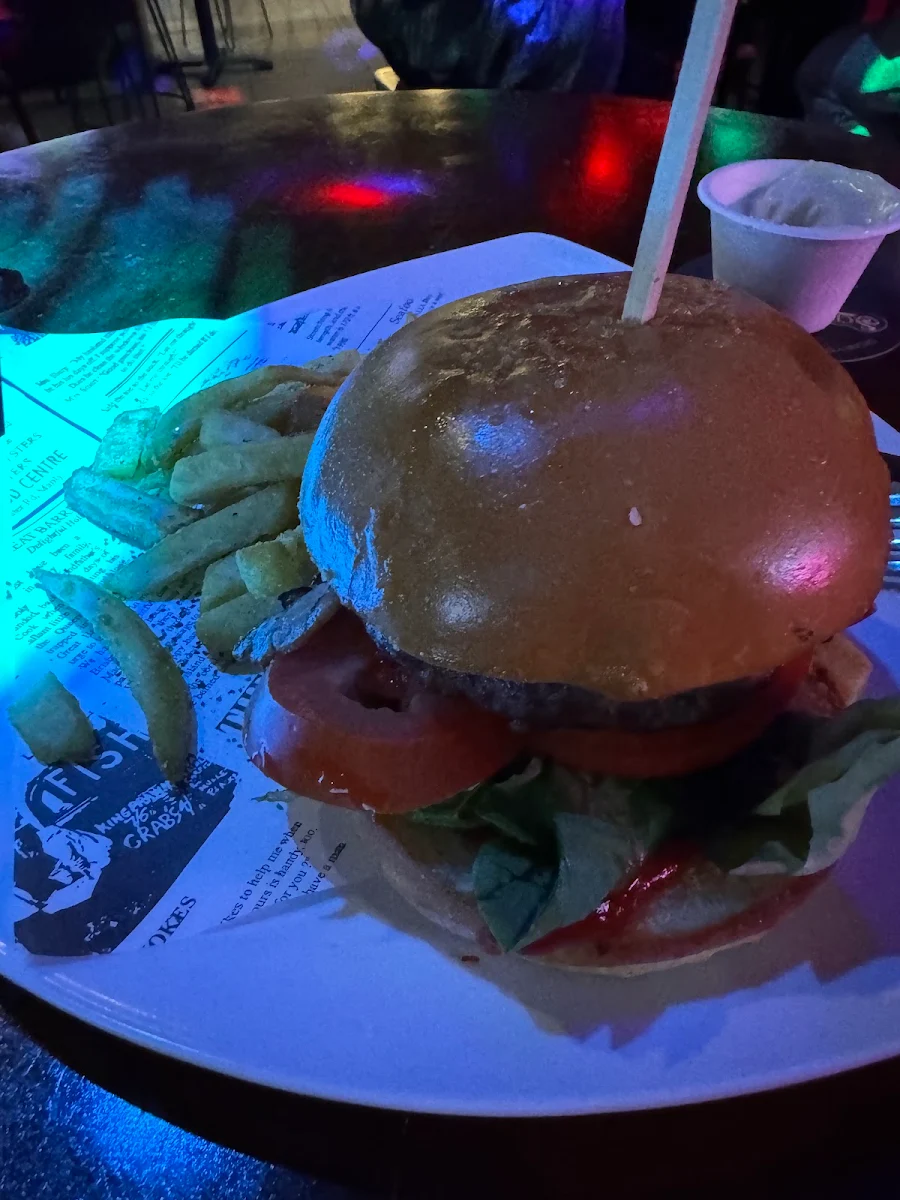 Beef Burger, Scruffy Murphys Irish Bar