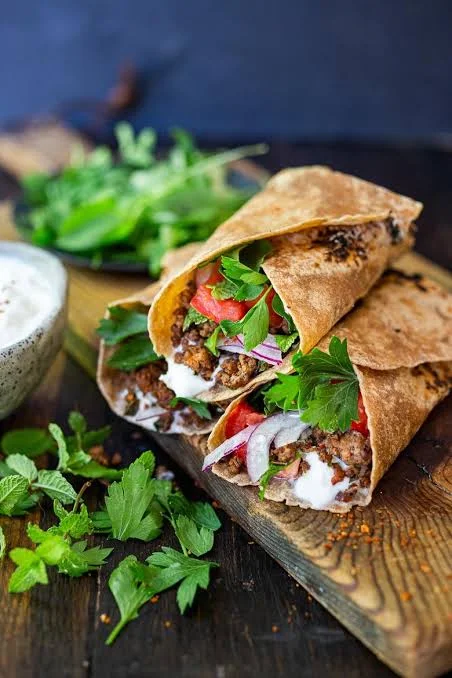 Lamb Kebab Wrap, Garlicboyz (Ashwood)