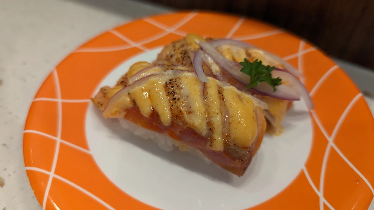Grilled Salmon & Cheese Sauce Nigiri