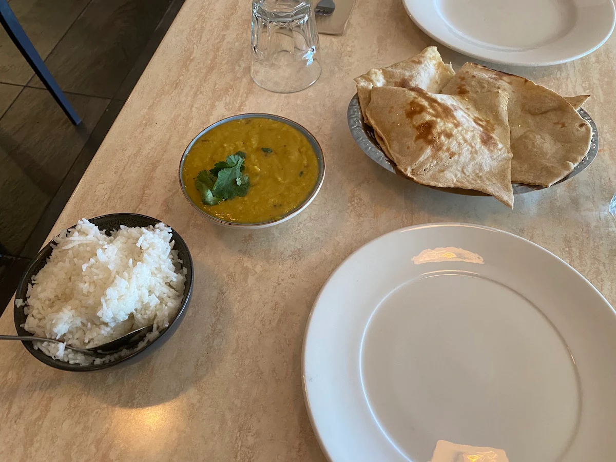 Dal Tadka Roti and Rice