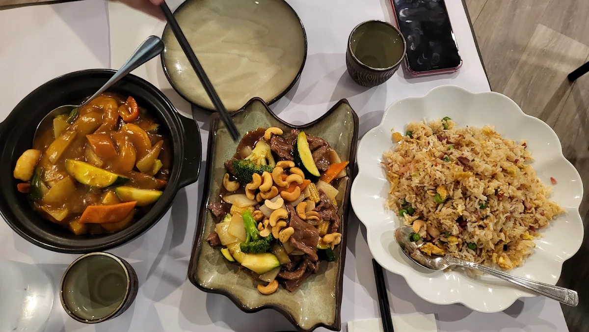 Satay Prawns Cashew Chicken and Special Fried Rice