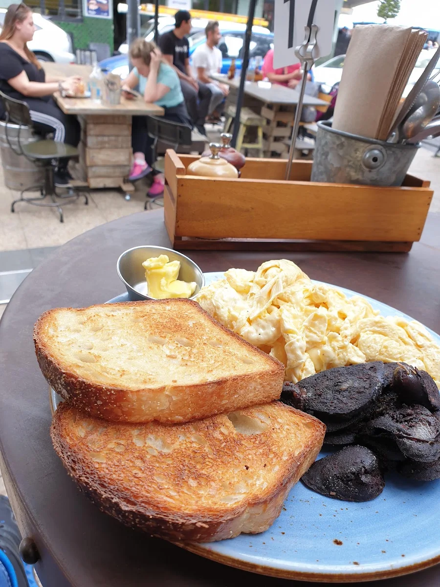 Scrambled Eggs with Black Sausage
