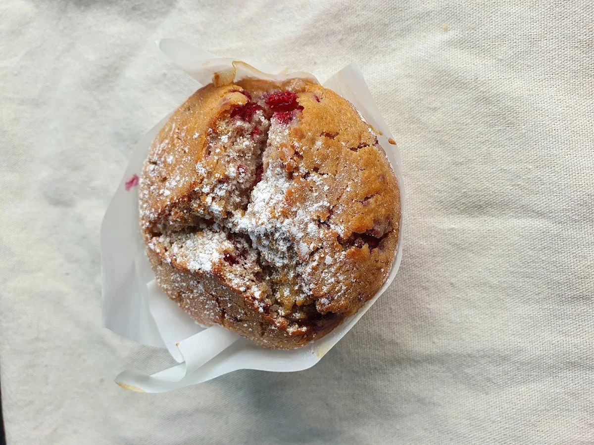 Raspberry and White Chocolate Muffin