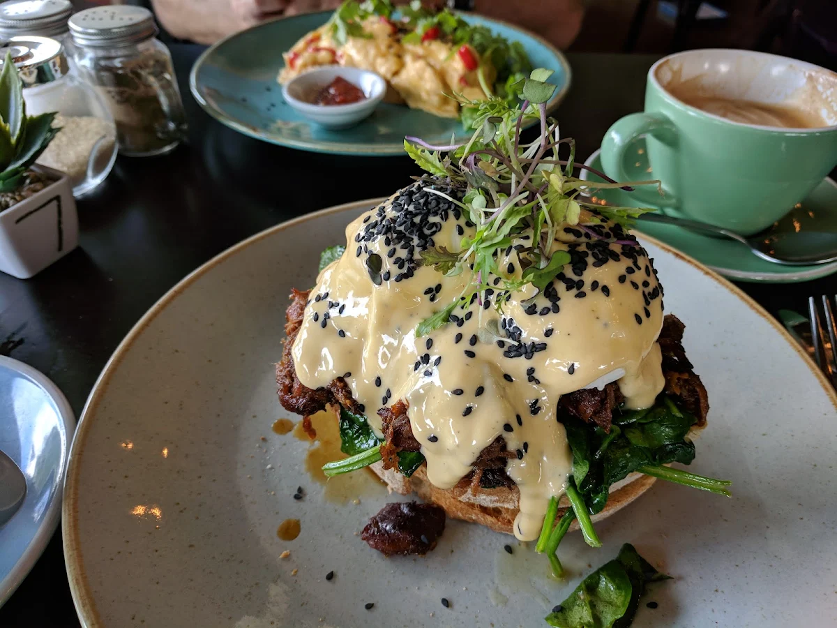 Pulled Pork Benedict, Twig & Sparrow Cafe