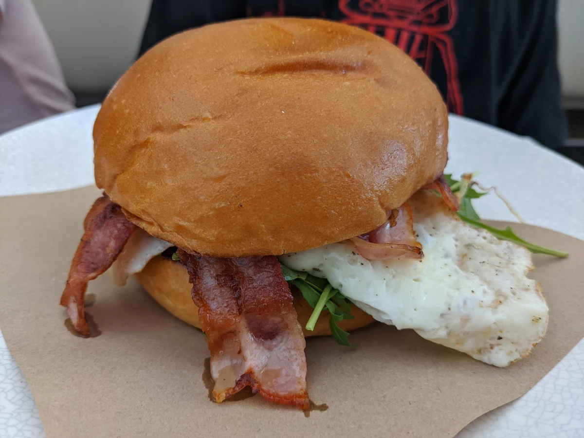 Bacon & Egg Roll, Calibrate Coffee - Roseville Specialty Coffee
