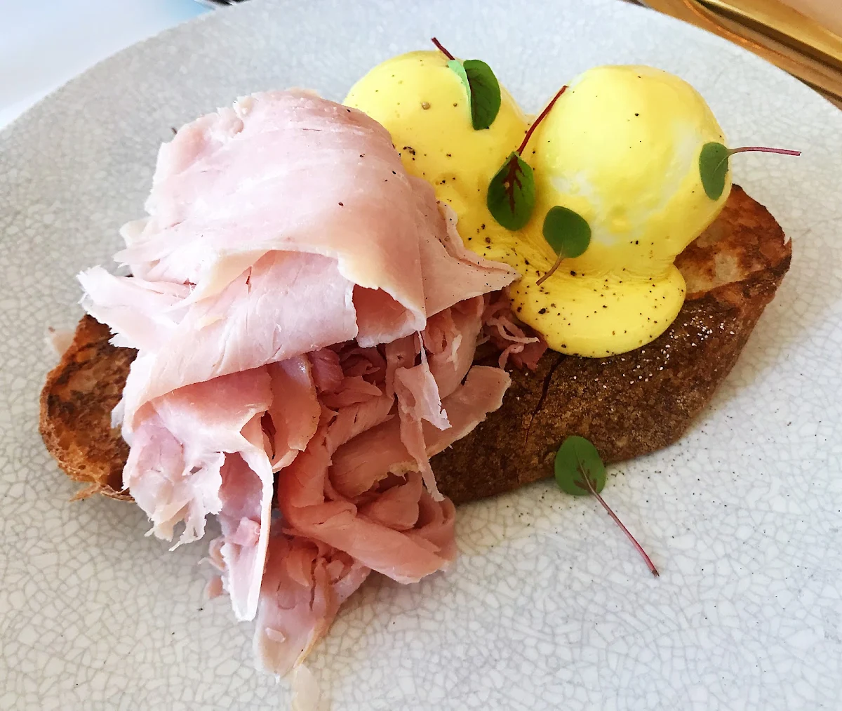 Eggs Beni, Calibrate Coffee - Roseville Specialty Coffee
