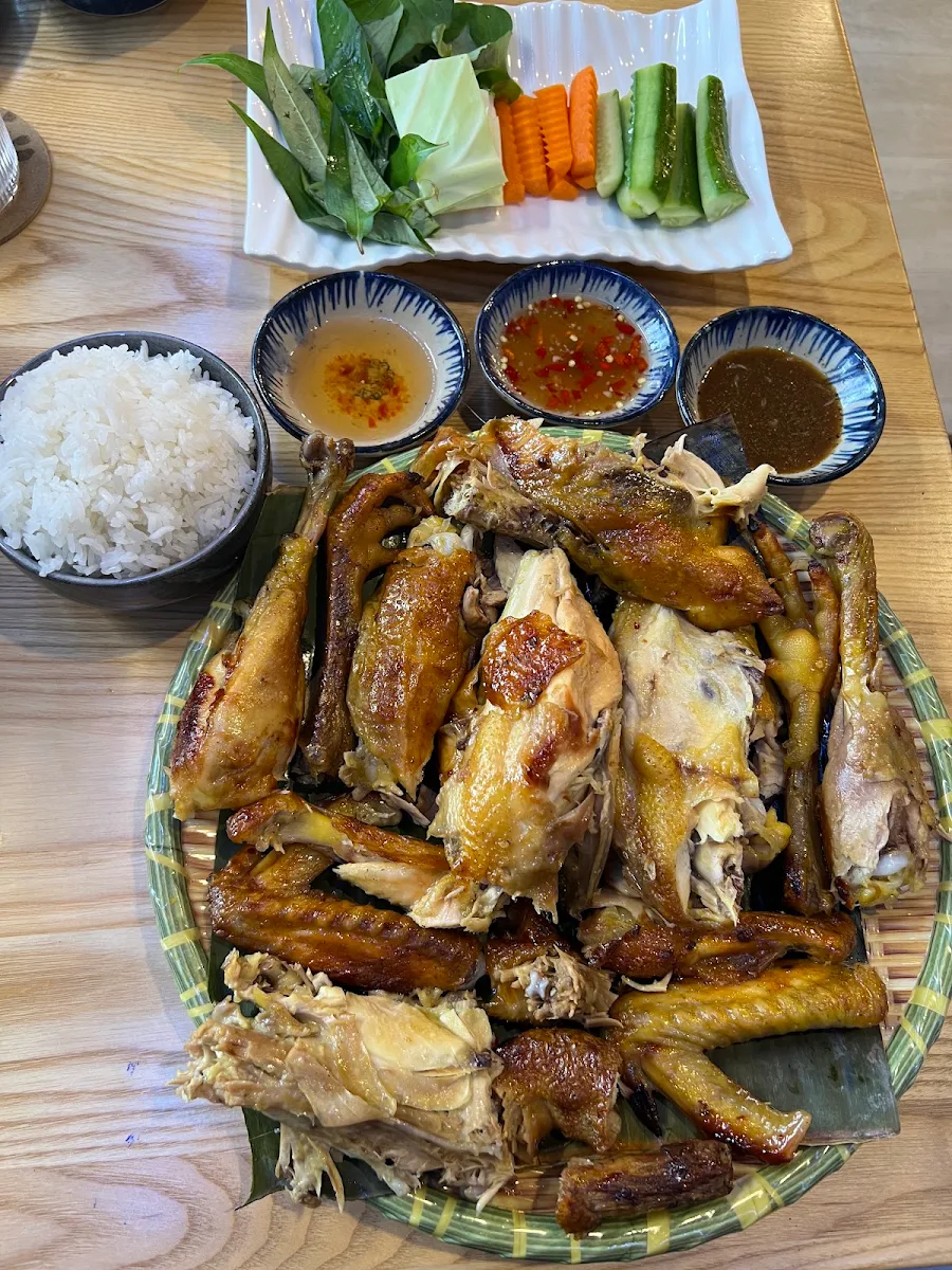 grilled chicken with coconut water មាន់ដុត