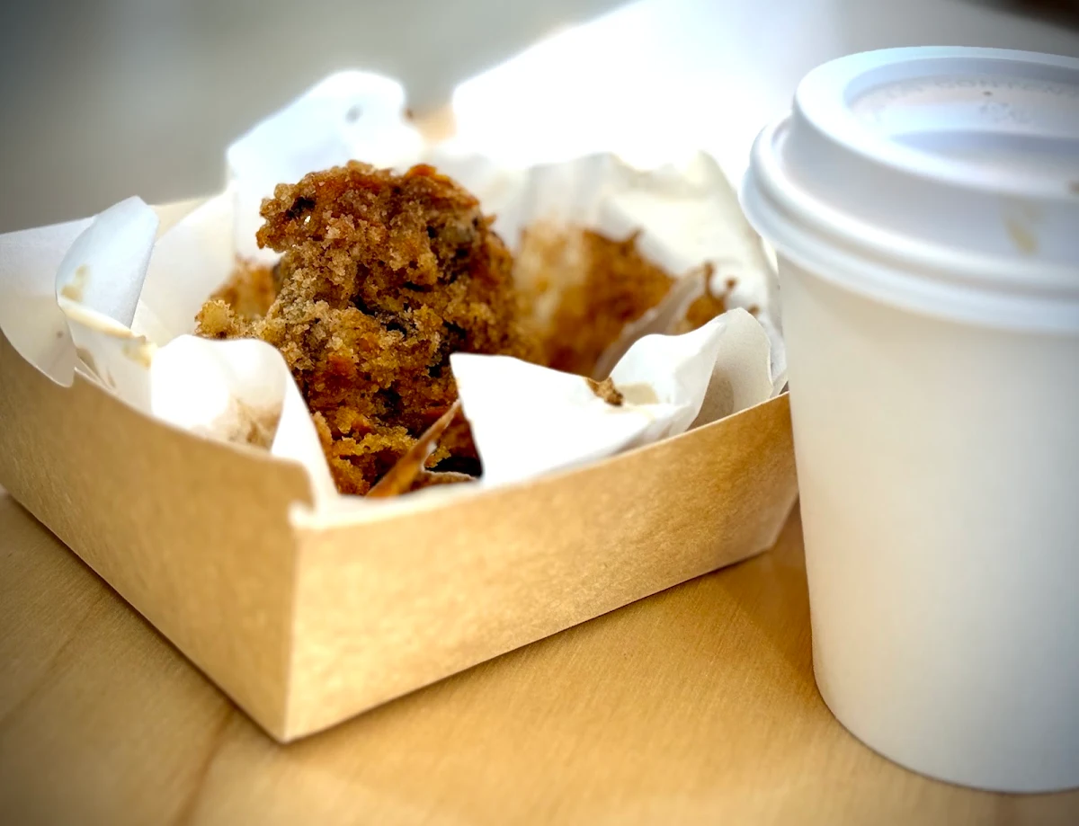 Carrot Cake Muffin and Coffee