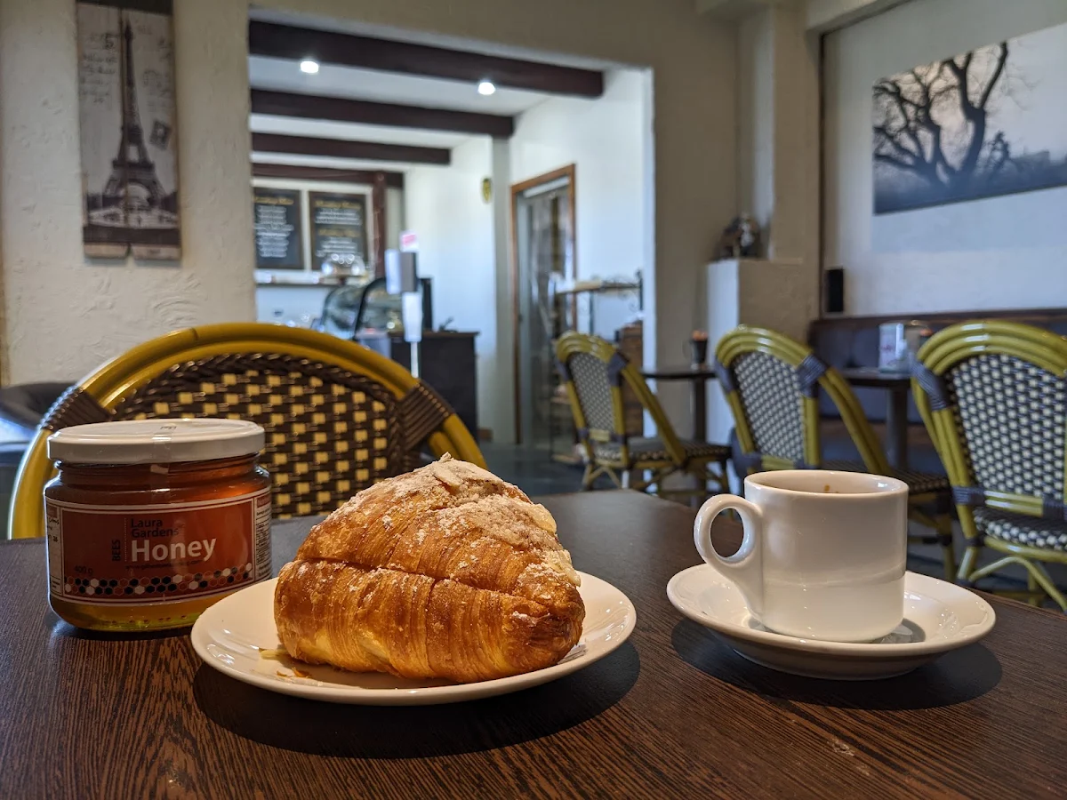 Almond Butter Croissant and Black Coffee