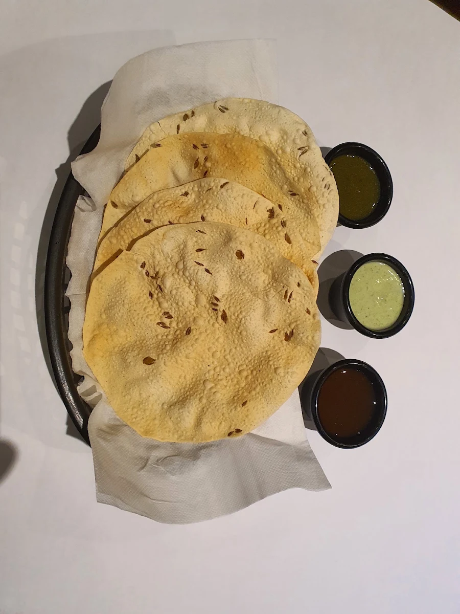 Pappadums, Ginger Indian Restaurant