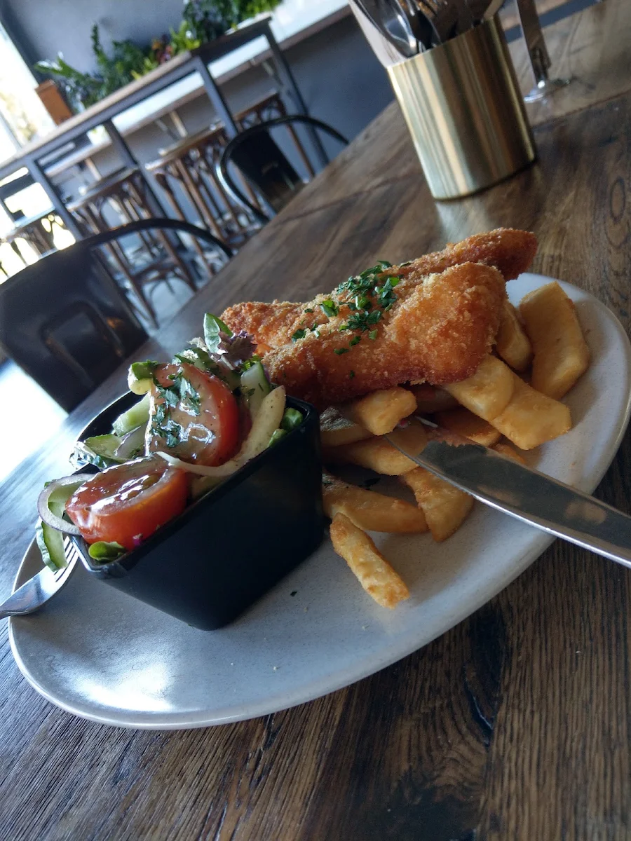 Chicken Schnitzel Chips N Salad
