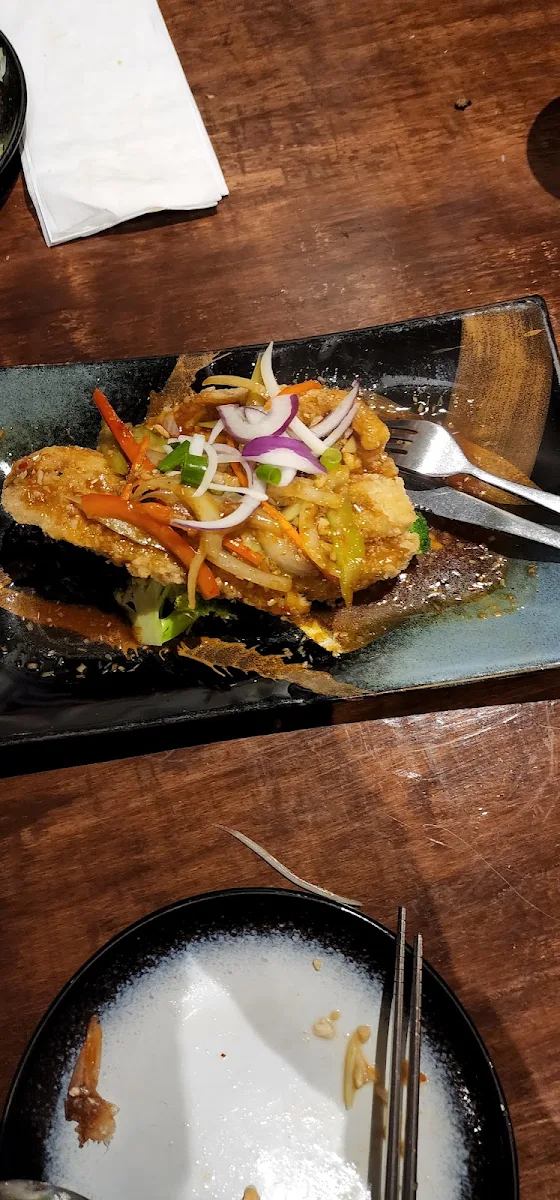 Deep Fried Barramundi in Tamarind Sauce