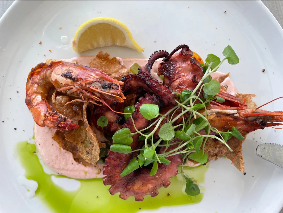 Grilled Tiger Prawns & Octopus, Bistro C