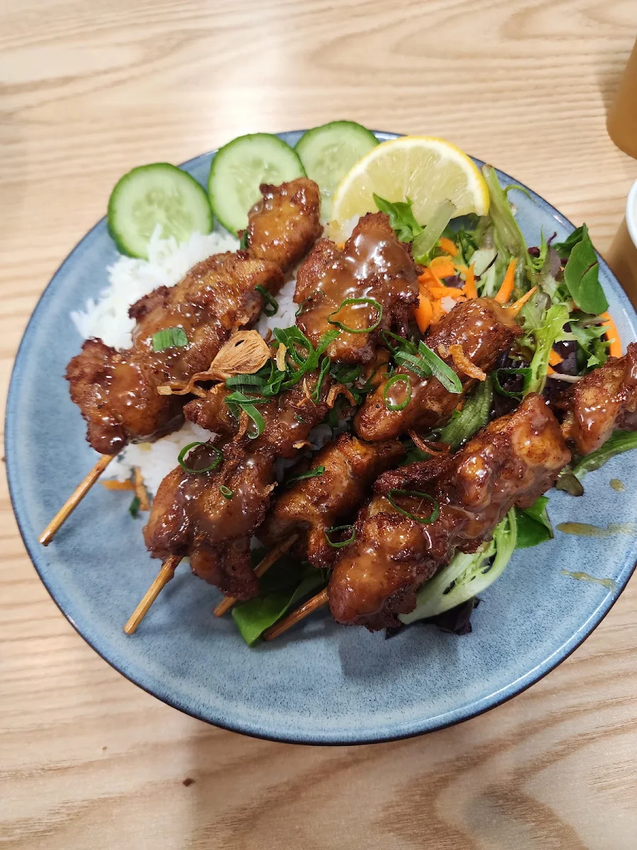 Chicken Satay, Pot Au Pho Burguette Mornington | Casual Dine-in, Takeaway | Vietnamese & Pan-Asian Restaurant & Cafe