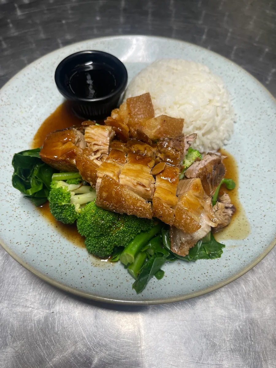 Crispy Pork Belly with Rice