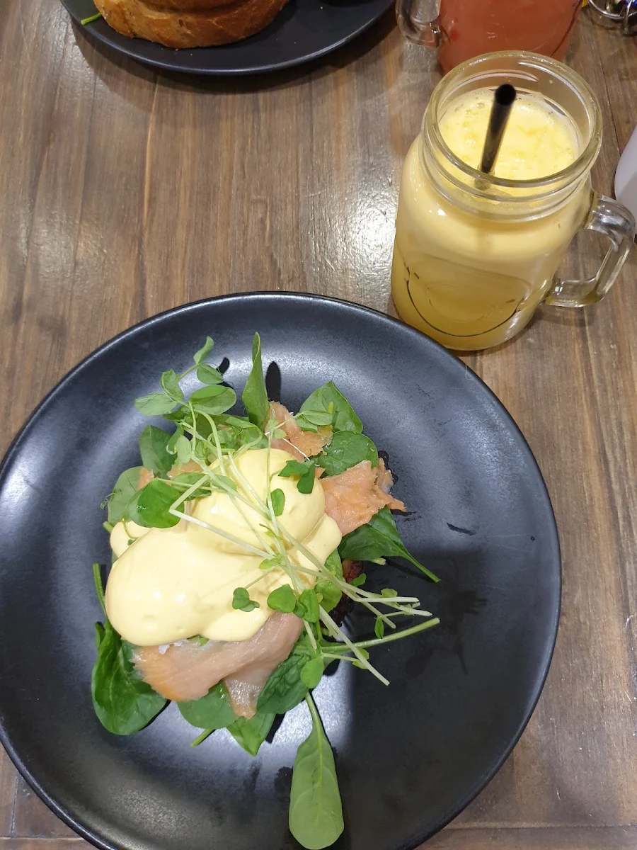 Eggs Benedict Plus Tropical Fruit Juice