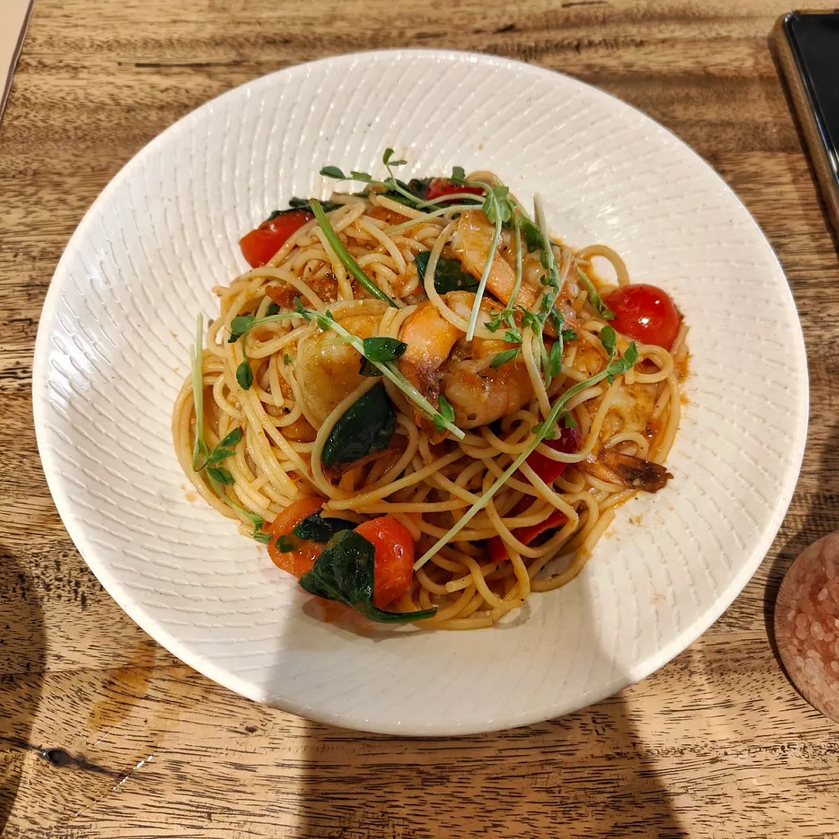 Chilli Garlic Prawn Spaghetti
