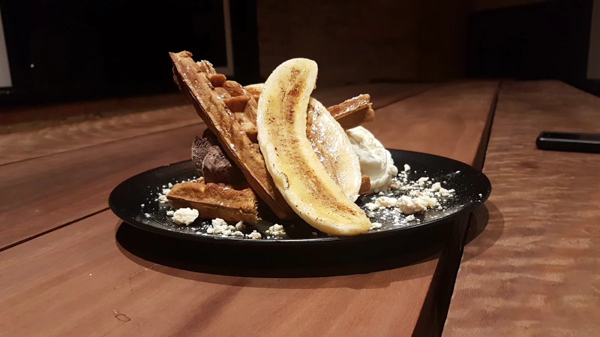 Sticky Date Pudding Waffles, Dolce House Gelato
