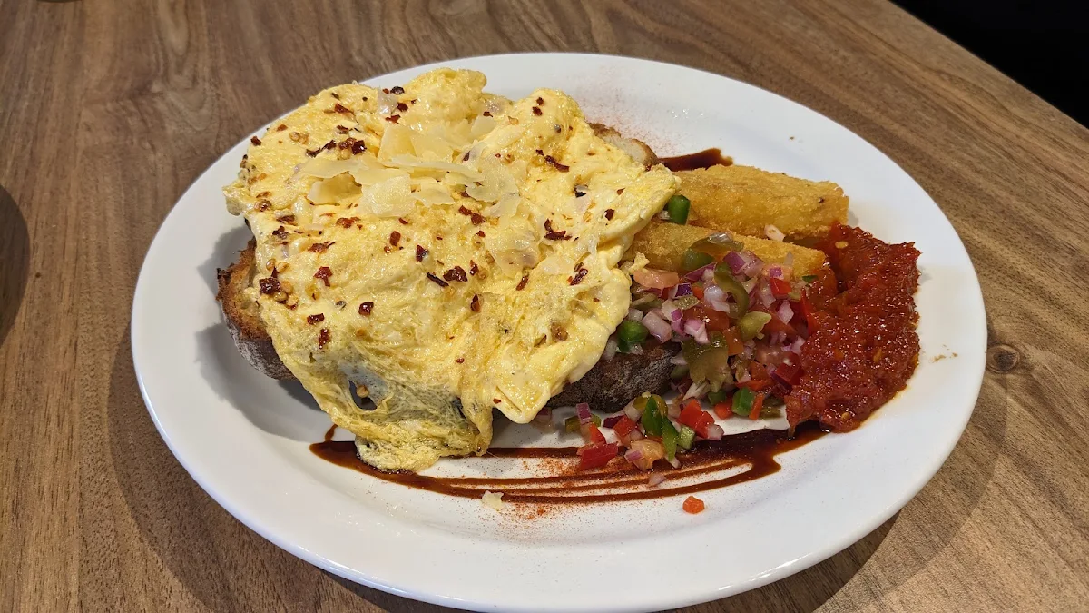 Chilly Jam Scrambled Eggs, Flames Burgers & Grill (Roselea Shopping Centre)