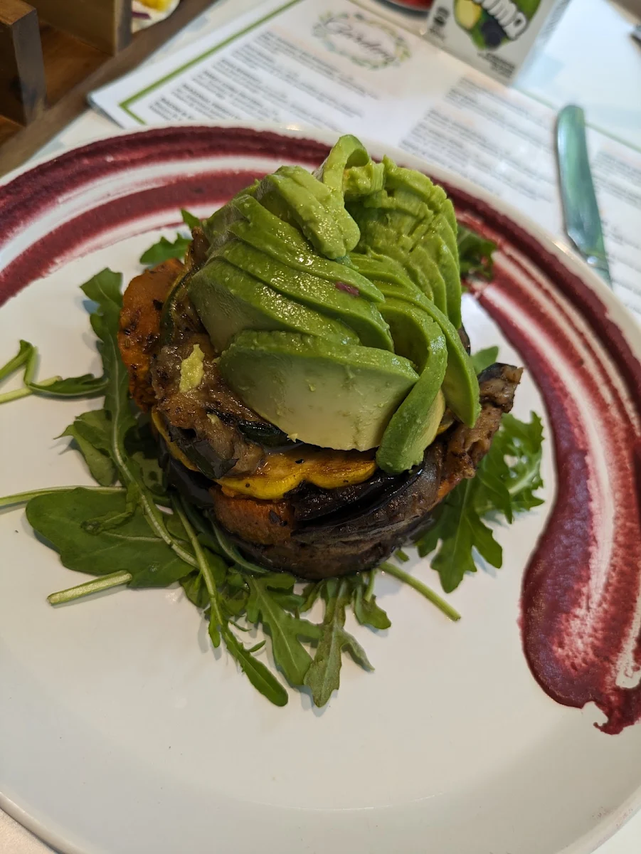 Roast Vegetable Stack, The Garden's Cafe Mount Annan
