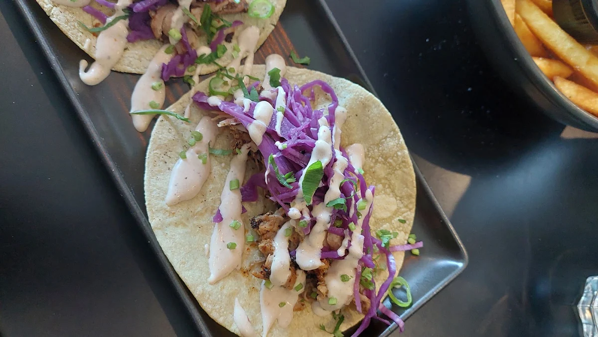 Ginger Beer Pulled Pork Tacos, Oxford Tap House
