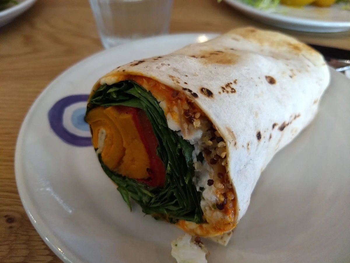 Feta Spinach Peanut Wrap